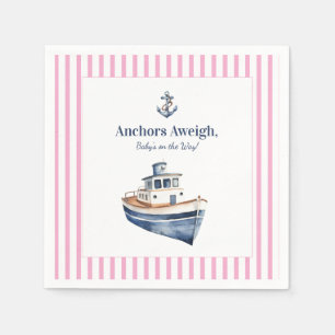 Serviettes en papier thème nautique pour Baby Show