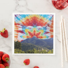 Serviettes en papier Tie Dye Mt Tamalpais Ciel Des