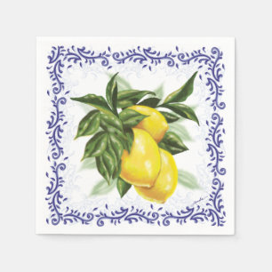 Serviettes En Papier Toile Lemons Cocktail Napkins