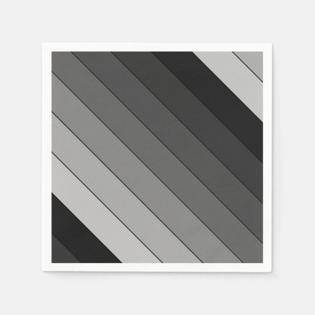 Serviettes En Papier Tons de Gris Motif Élégant  (Devant)
