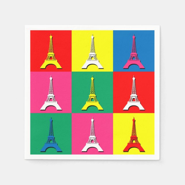 Serviettes En Papier Tour Eiffel (Devant)