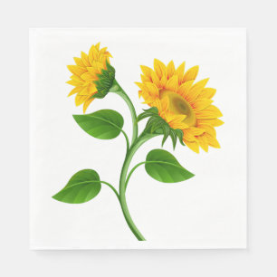 Serviettes en papier tournesol