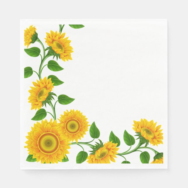 Serviettes en papier tournesol (Devant)