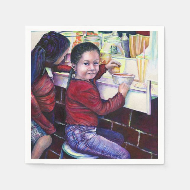 Serviettes En Papier Toutes les bonnes filles reçoivent de la crème gla (Devant)