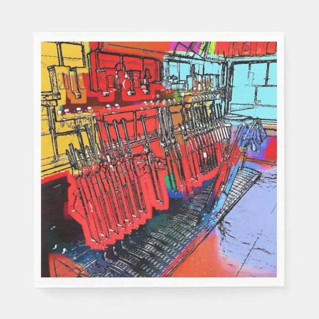 SERVIETTES EN PAPIER TRAIN STATIONS (Devant)