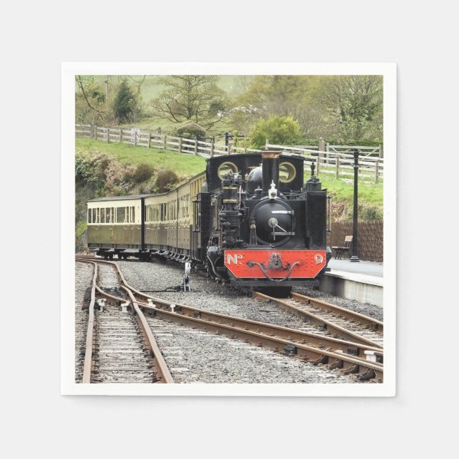 SERVIETTES EN PAPIER TRAINS À VAPEUR (Devant)