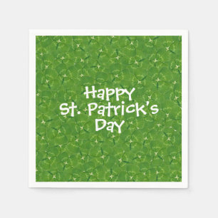 Serviettes En Papier Trèfles irlandais verts