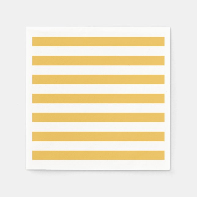 Serviettes En Papier Trendy Yellow and White Wide Horizontpes (Devant)
