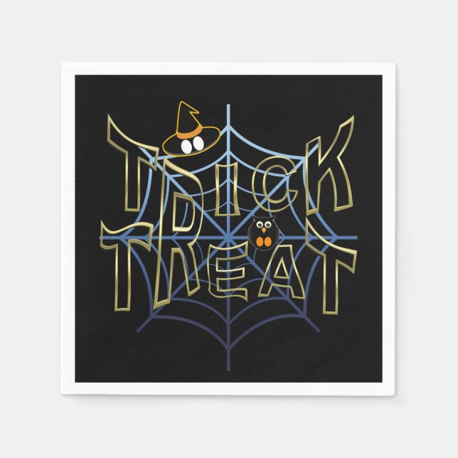 Serviettes En Papier Trick-or-Treat-Haloween (Devant)