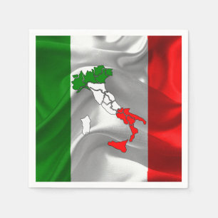 Serviettes En Papier Tricolore italien