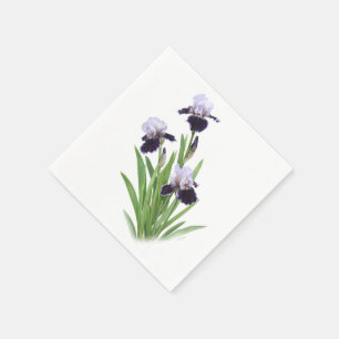 Serviettes En Papier Trio d'iris