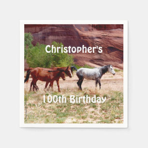 Serviettes En Papier Trois chevaux Papier Sud-Ouest Napkin 100e anniver