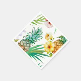 Serviettes en papier tropical