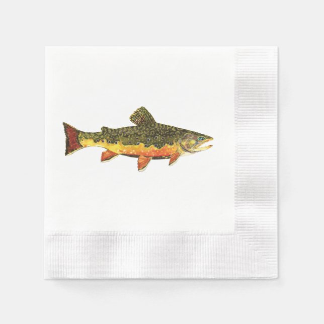 Serviettes En Papier Trout fishing (Devant)