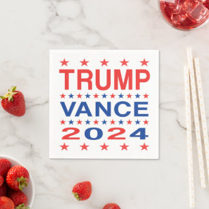 Serviettes en papier Trump Vance 2024 Étoiles