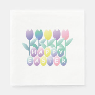 Serviettes En Papier Tulips Pâques Oeufs Party Napkin