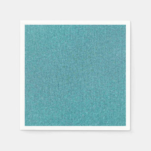 Serviettes En Papier Turquoise Chenille
