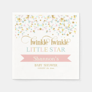 Serviettes En Papier Twinkle Little Star Baby Shower Toute Couleur