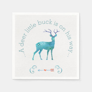 Serviettes En Papier Un cerf commun peu de baby shower d'aquarelle de