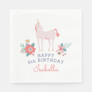 Serviettes En Papier Unicorn Fields fête d'anniversaire