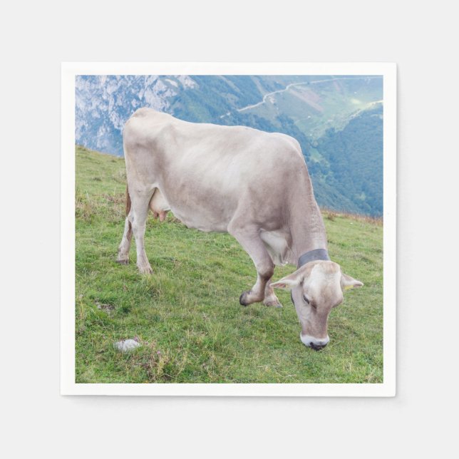 Serviettes En Papier Vache paissant (Devant)