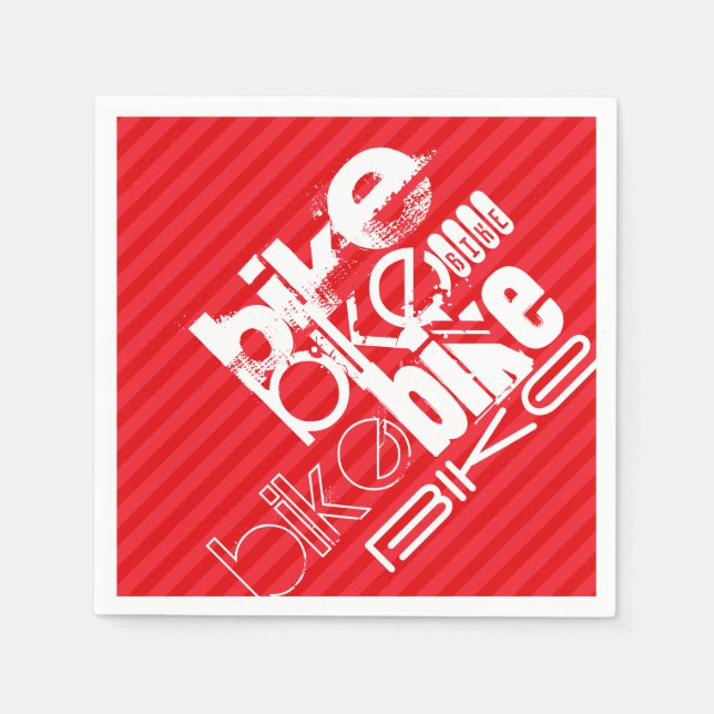 Serviettes En Papier Vélo ; Graines Rouges. (Devant)