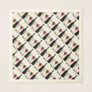 Serviettes En Papier Verre à vin français Thème Papier de table