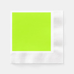 Serviettes En Papier Vert Lime Électrique Vibrant Prêt à Personnaliser