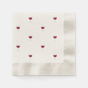 Serviettes En Papier Vin rouge Motif or