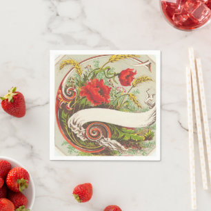 serviettes en papier vintage Floral
