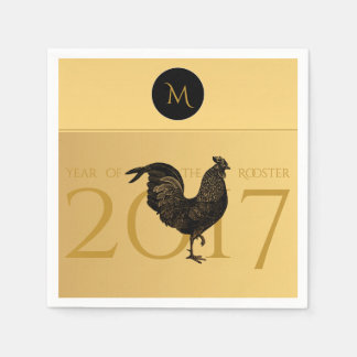 Serviettes En Papier Vintage Rooster Chinese New Year 2017 Papier N