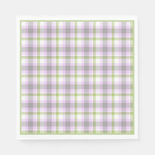 Serviettes En Papier Violet rose pourpre citron vert blanc Tartan plaid