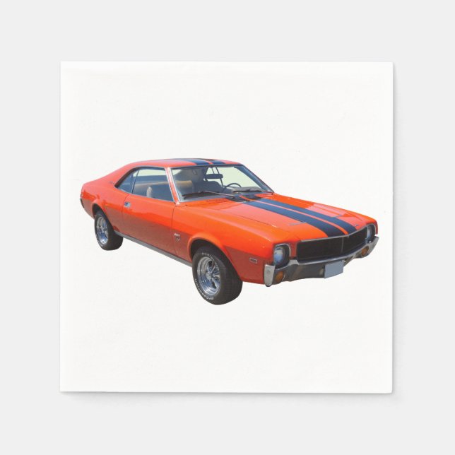Serviettes En Papier Voiture musculaire AMC Javlin 1969 (Devant)
