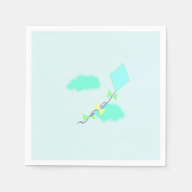 Serviettes En Papier Voler un cerf-volant (Devant)
