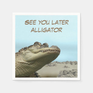Serviettes En Papier Voyez-vous un plus défunt alligator