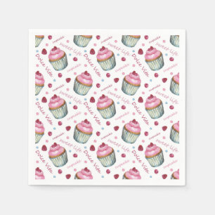 Serviettes En Papier Watercolor cupcakes