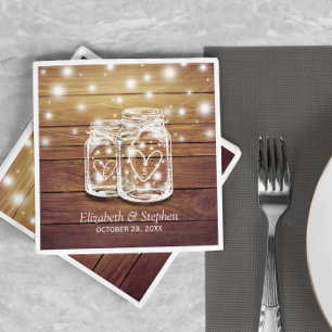 Serviettes En Papier Wedding shower de cordes de pot en bois rustique M