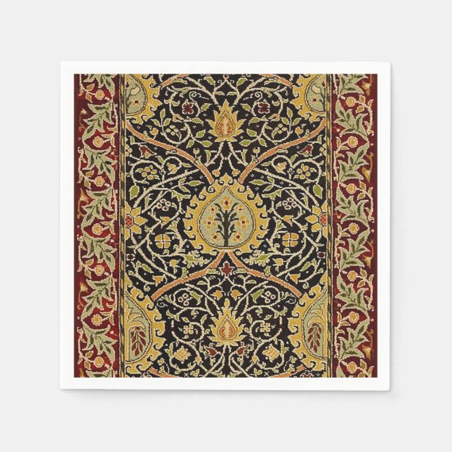 Serviettes En Papier William Morris Classique Tapis Art Design d'impres (Devant)