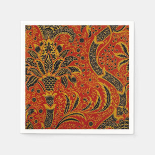 Serviettes En Papier William Morris Inde Floral rouge