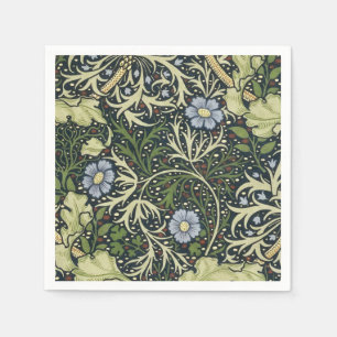 Serviettes En Papier William Morris Seaweed Pattern Floral Vintage