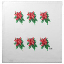 Serviettes en tissu : Poinsettias