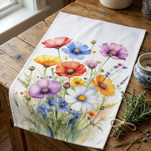 Serviettes Florales, Torchons Fleurs Sauvages, Pri