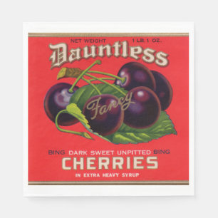Serviettes Jetables 1930s Cerises innombrables dans le sirop lourd peu