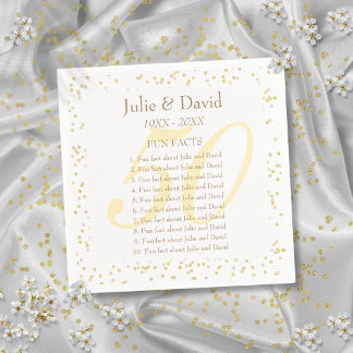 Serviettes Jetables 50e anniversaire du Mariage Faits amusants