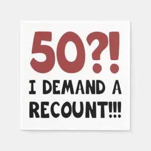 Serviettes Jetables 50e anniversaire Gag cadeau