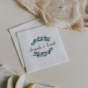 Serviettes Jetables Abondant Foliage Mariage personnalisé