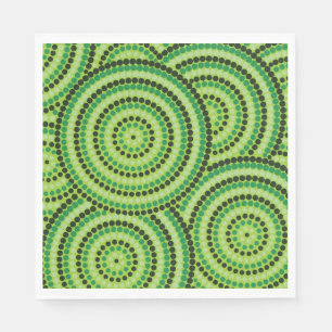 Serviettes Jetables Aboriginal dot painting