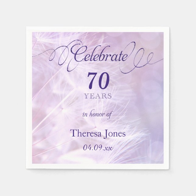 Serviettes Jetables Adulte Anniversaire Fête Cocktail Standard Napkin (Devant)