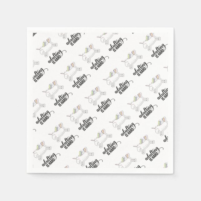 Serviettes Jetables Adulte est dur et drôle (Devant)