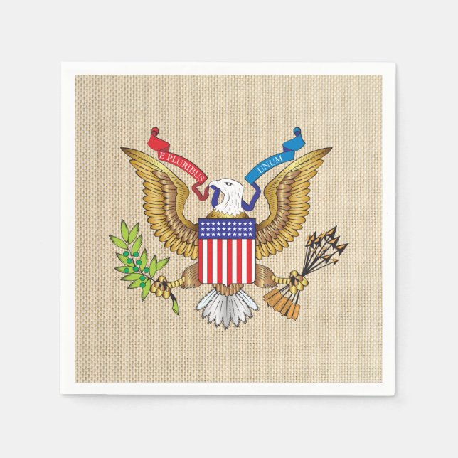 Serviettes Jetables aigle américain (Devant)